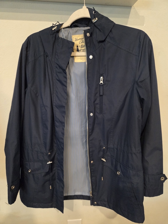 Bass Other - Bass Navy Hooded Raincoat with Striped Lining